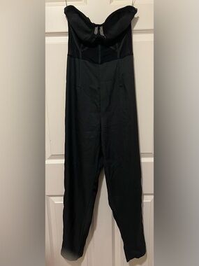 PrettyLittleThing Black Strapless Jumpsuit